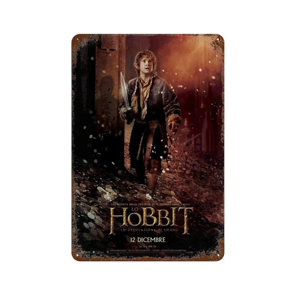 Abstract Ring Retro Travel Poster Metal Tin Sign Plaque Vintage Film Mordor Castle Lord Magic Kid Bed Room Home Wall Decor