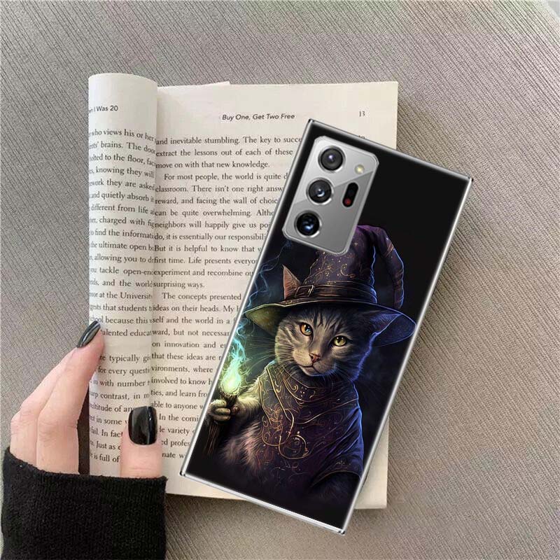 Halloween Magic Cat Phone Case for Samsung A17 A37 A57 A54 A14 A24 A34 A07 A04S A02S A12 A22 A32 A52S A16 A26 A36 A56 A72 Galaxy