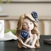 Girl Piggy Bank Gift Idea Female Figurine Premium Look Statue Box for Girls Friends,