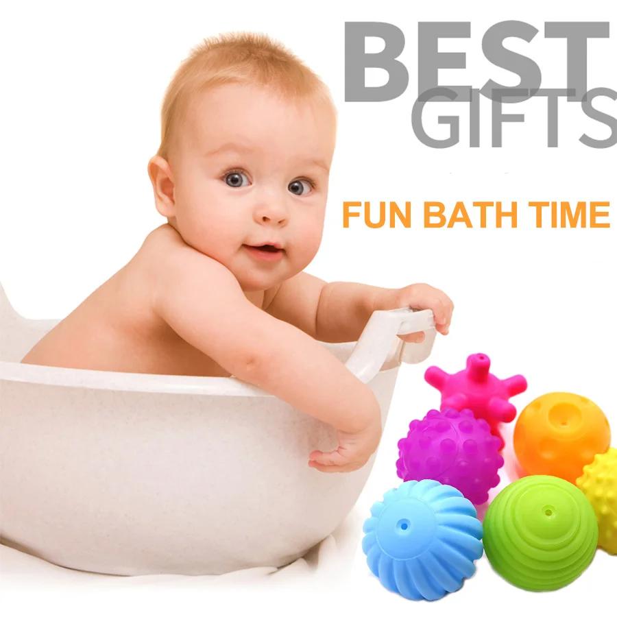 6PCS Textured Balls for Baby Sensory Play 6-12 Months Activity Multi Soft Ball Montessori Shower Toys for Children Best Gift