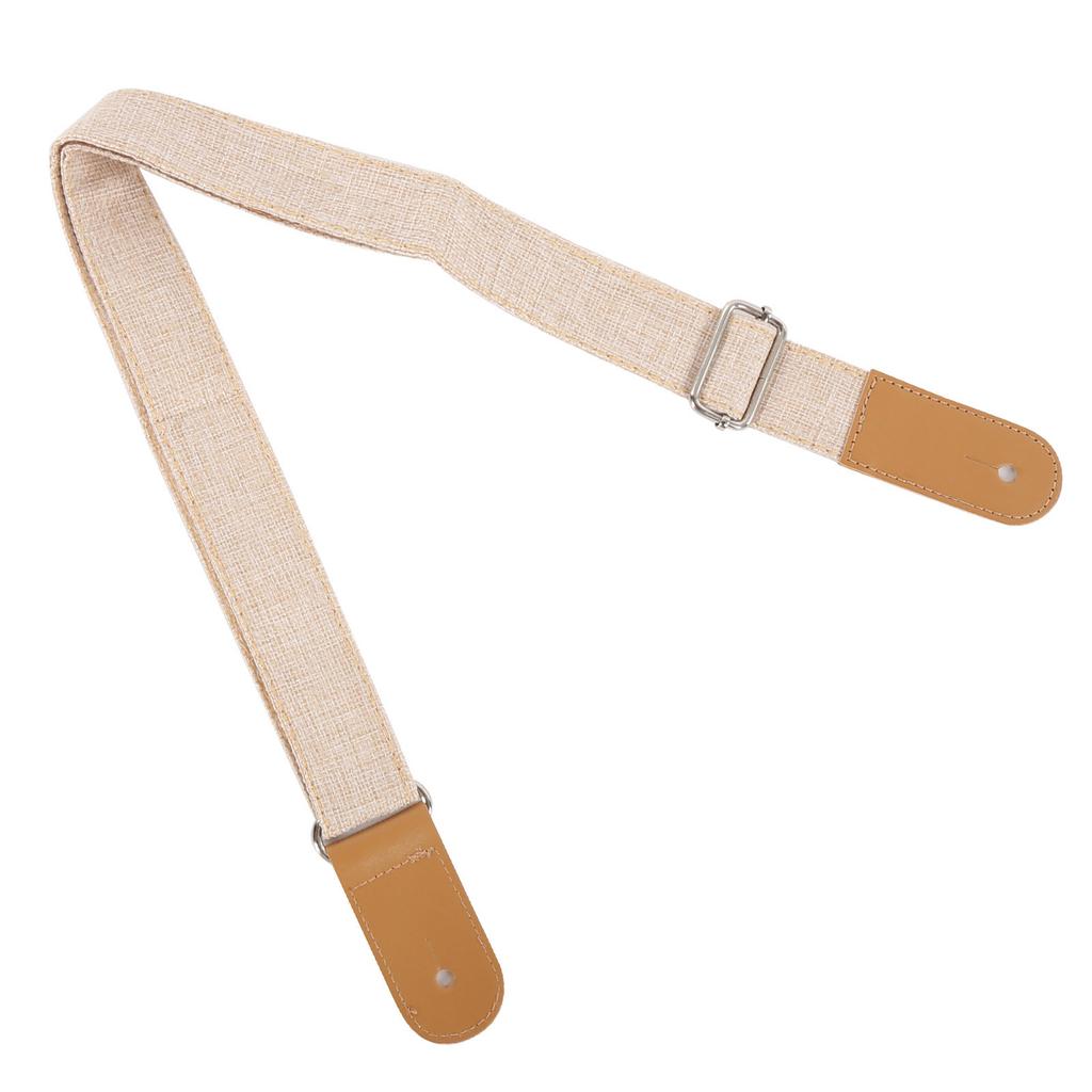 Ukulele Strap Cotton and Linen Belt with Sliding Buckle End Button Accessories