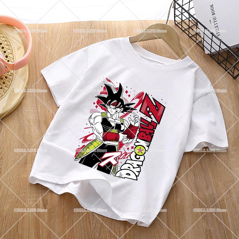 Anime Dragons Ball Children TShirts Cartoon Son Goku Short Sleeves Top Girl Boy Summer Crew Neck Tee Shirts Casual Kids Clothes