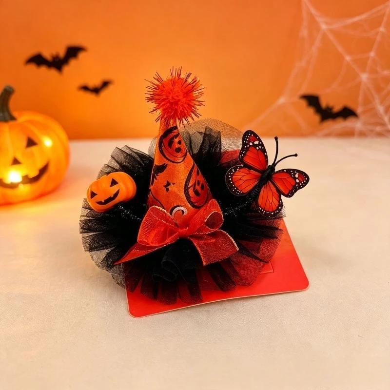 Halloween Decoration Headwear Halloween Party Cosplay Prop Dress Up Mini Hat Horror Skull Bat Hair Hoop Halloween Prop Hat
