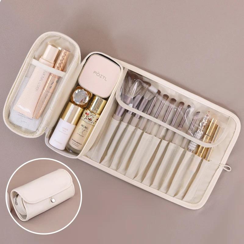 Women Makeup Brush Toiletries Organizer Waterproof Travel Make Up Storage Pouch Female Large Capacity Portable Cosmetic Case