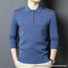 2025 Men's Wool Lapel Zipper Sweater – Casual, Plus Size, Thickened Knit Base Layer for Autumn/Winter