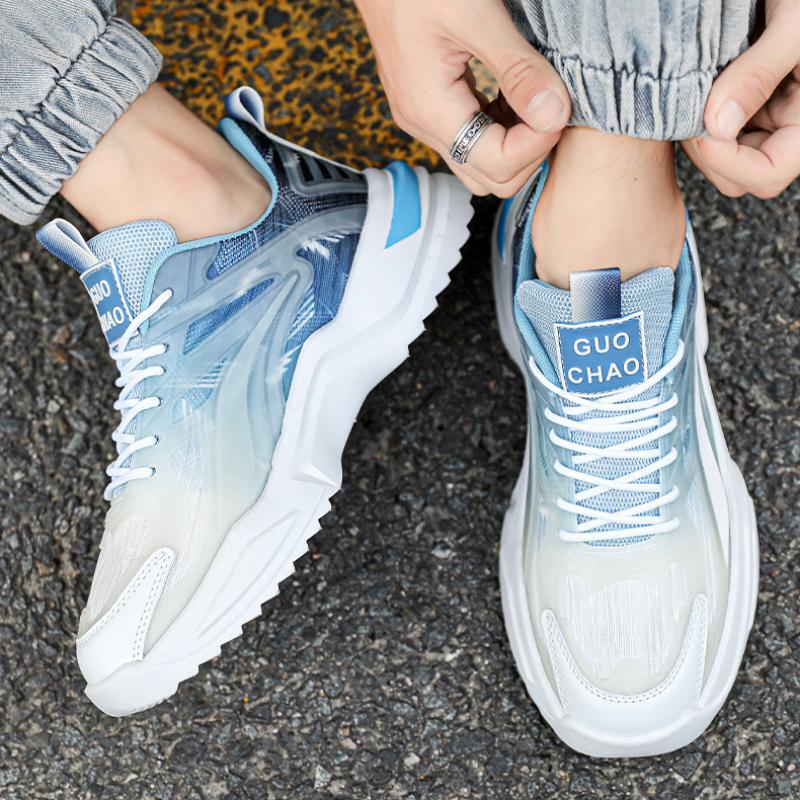 Men's Summer Breathable Versatile Men's Casual Niche Running Sports Inner Height Increase Dad Fashion Shoes