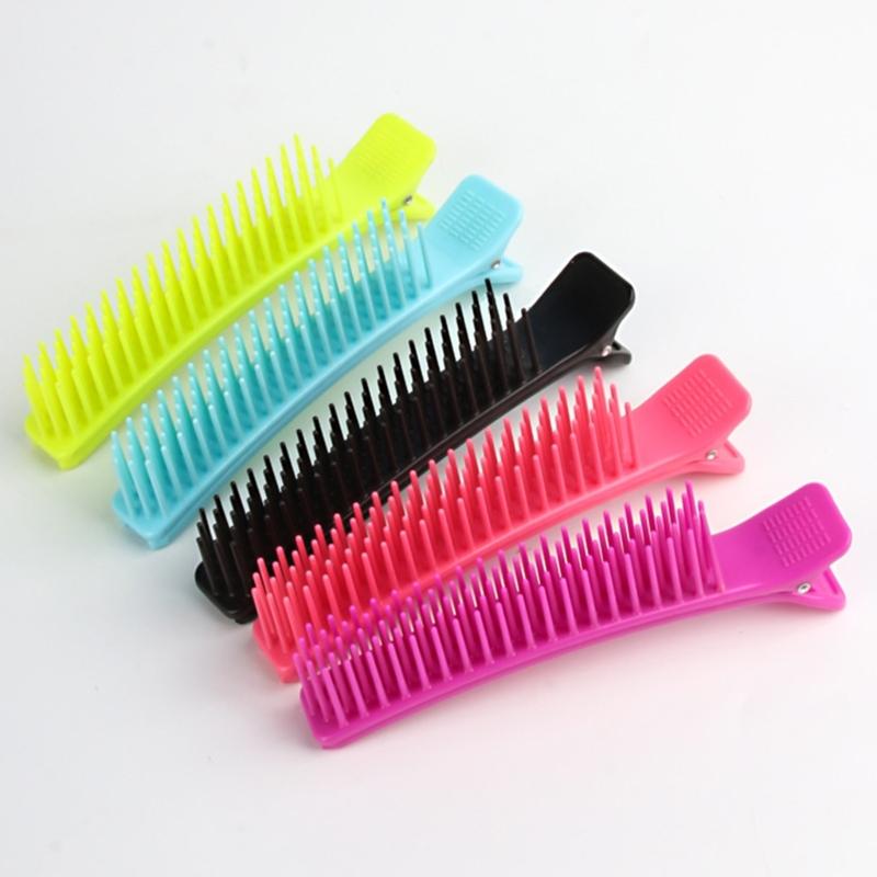 6Pcs Practical Hair Clip for Precise Sectioning Brush Top Design Styling Tools Coloring Cutting DIY Hairstyling Essential
