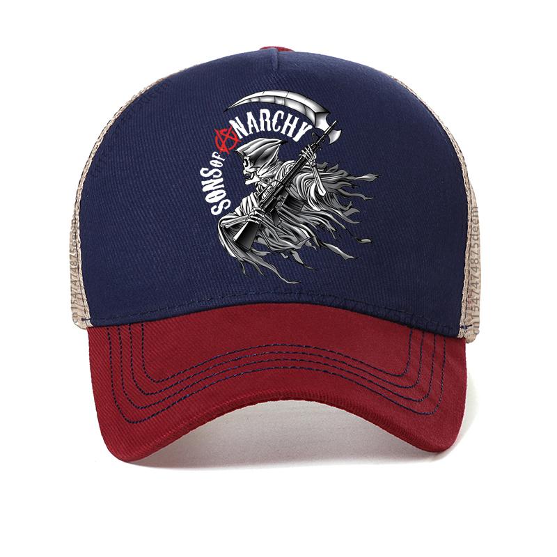SAMCRO Baseball Cap SOA Sons of Anarchy Skull Casual Snapback Hat Fashion skull High Quality Racing Motorcycle Sport hat