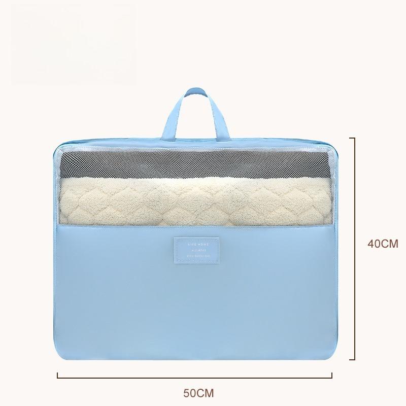 

1pcs Compressible Storage Bag Large Capacity Sealed Packing Pouch Travel Portable Clothes Organizer синий