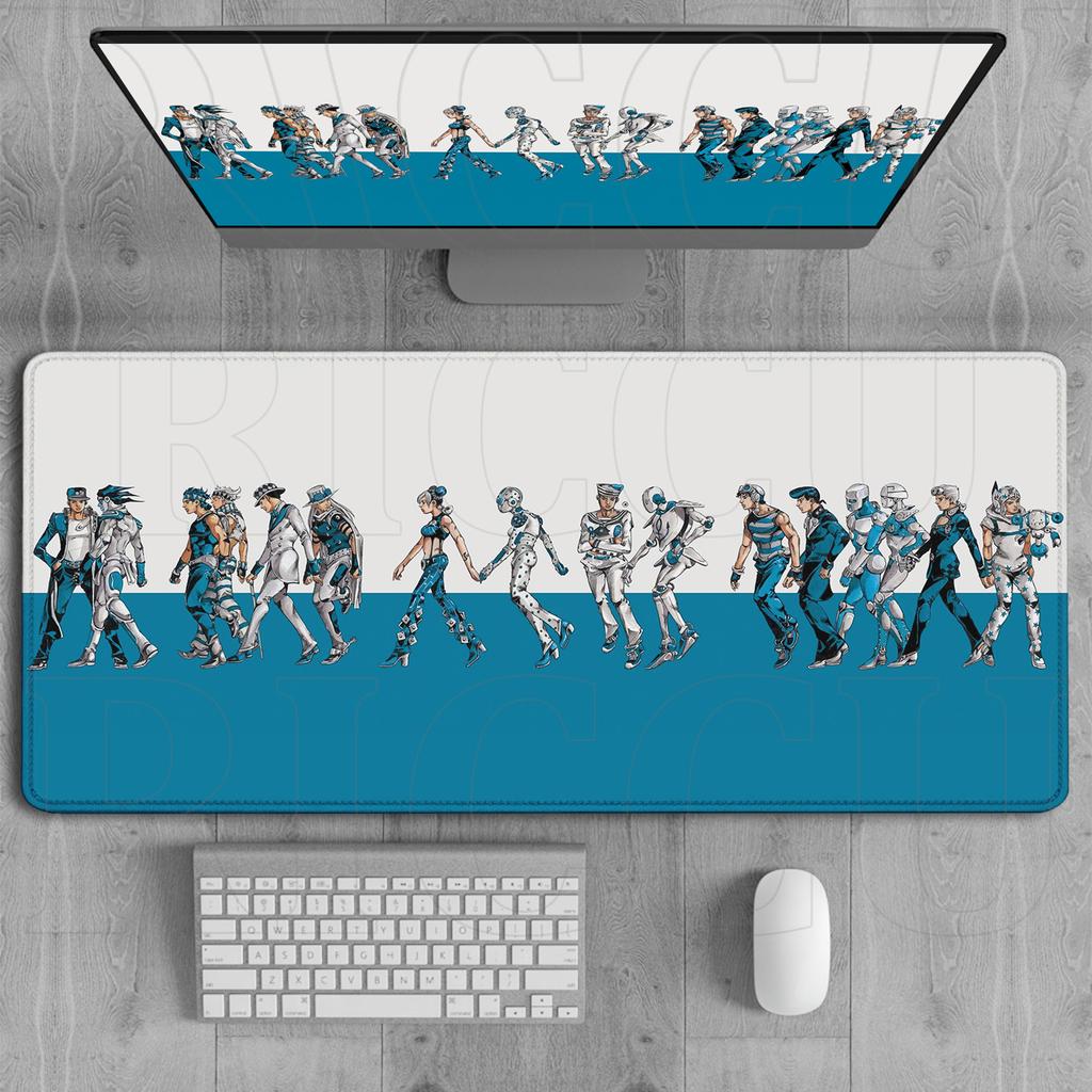 XXL HD Printing Rug JOJO Bizarre Adventure Mouse Pad Gamer Keyboard Pads Non-slip Mousepad Anime Gaming PC Accessories Desk Mat