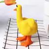 Creative Funny Little Duck Personalized Middle Finger Resin Statue Home Desktop Craft Ornament Garden Sculpture Decor Gift