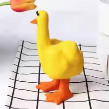 Creative Funny Little Duck Personalized Middle Finger Resin Statue Home Desktop Craft Ornament Garden Sculpture Decor Gift