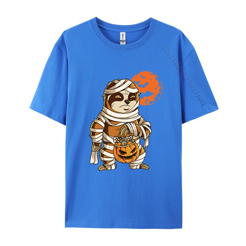 Mummy Pumpkin Halloween Sloth Funny Tshirts Birthday TShirt Customized T Shirts On Sale Cotton Men Tops  Tees Leisure