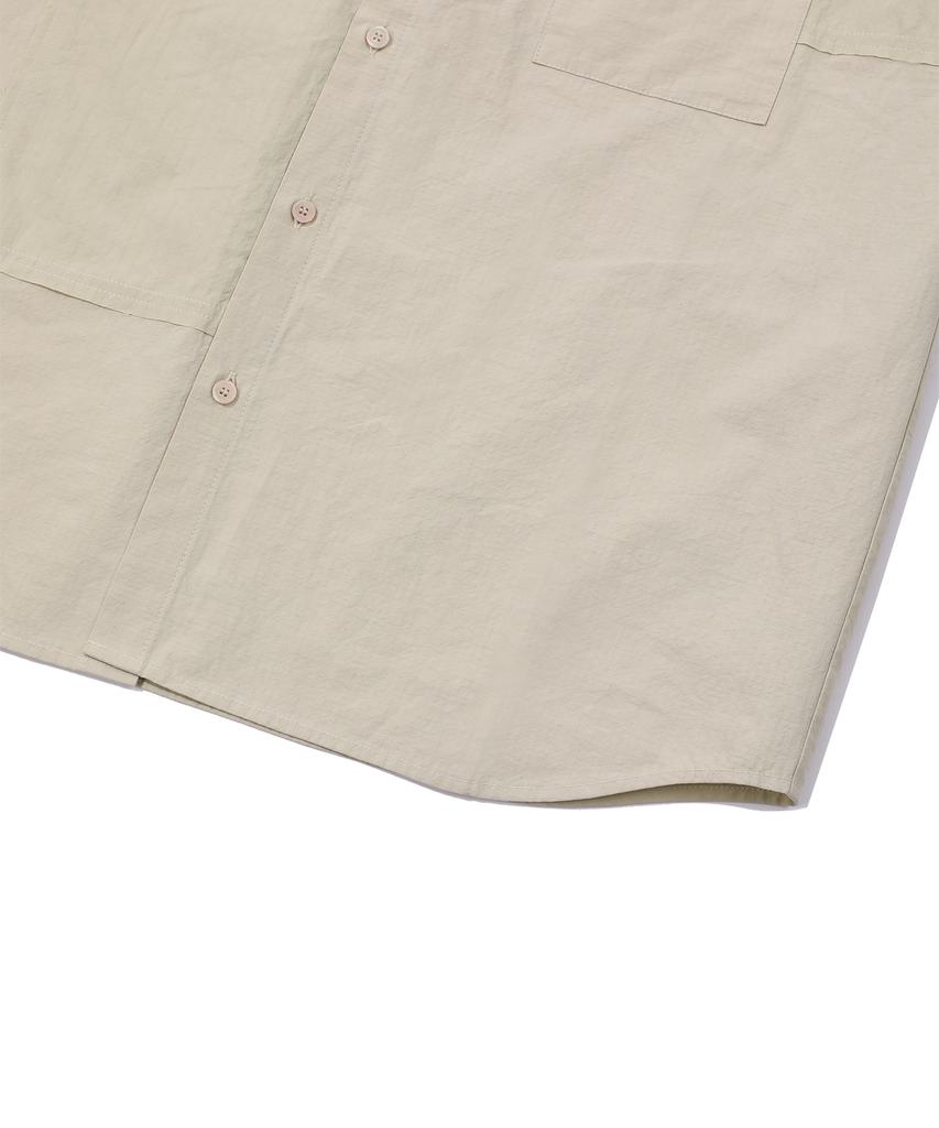 EPISODE UNTITLED Match Check Pocket Half Sleeves Shirts_Beige