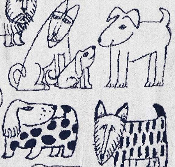 Marushin Lisa Larson Sketch Dog Bath Towel, 100% Cotton, Lisa Larson, Gift, Birthday, Mother's Day, Item Number 6805007700