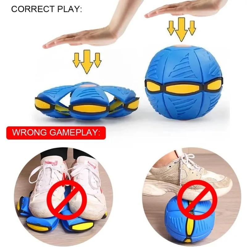 Dog Toys Ball with Lights Interactive Dog Toys Pet Toy Flying Saucer Ball UFO Magic Ball Flying Saucer Ball Dog Toy