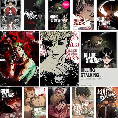 Baltas popierius Anime žudymas persekiojantis plakatas Manga personažų tapyba paveikslėlis Sienų meno spaudiniai Svetainės apdaila Namų dekoras