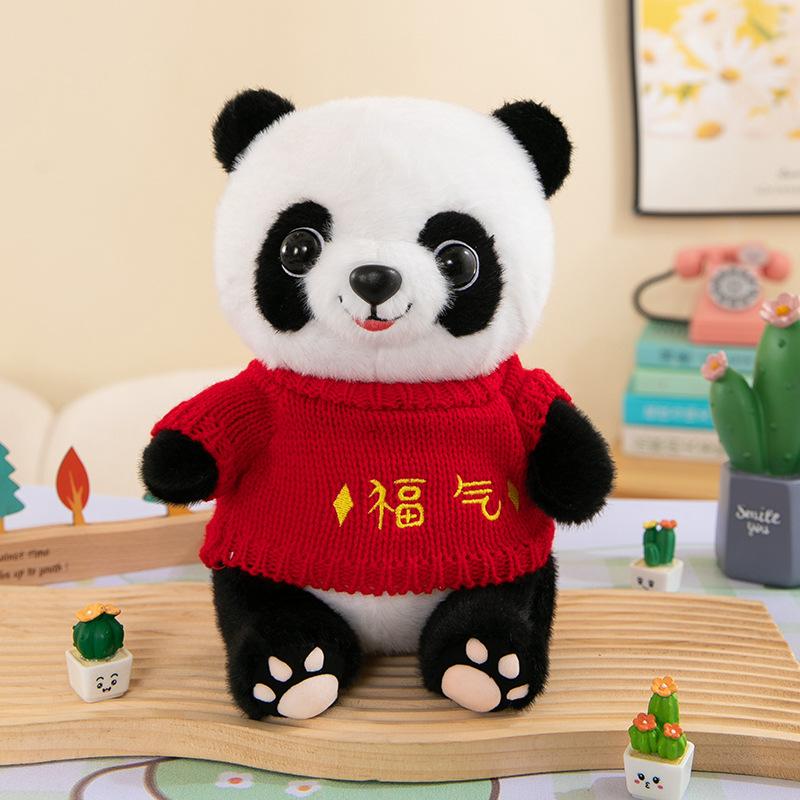 Sweater Giant Panda Plush Toy Cute Panda Doll Doll Zoo Event Souvenir Gift Ragdoll
