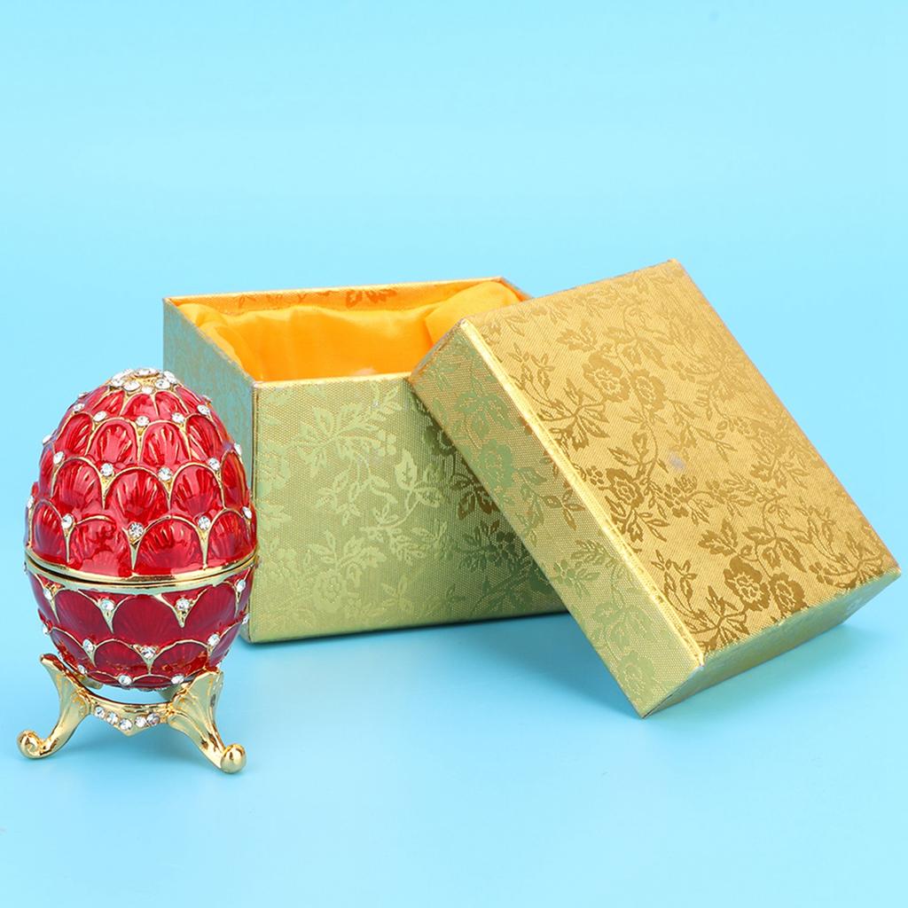 Enameled Easter Egg Vintage   Jewelry   Trinket Box Decoration Crafts (Purple)
