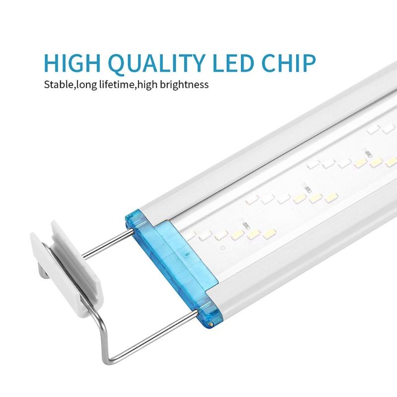 Luce LED per Acquario ad Alta Luminosità a 6 File con Alimentatore USB Design Sottile e Modalità di Luminosità Multiple Decorazioni per Acquario