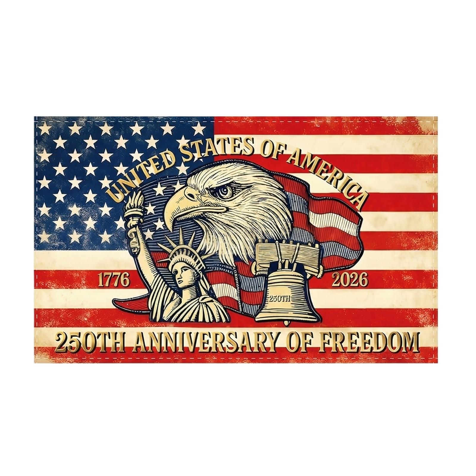 

Flag Commemorating The 0th Anniversary Of The Founding Of The United States As A Patriot Outdoor Decoration From 1776 To 2026 One Size