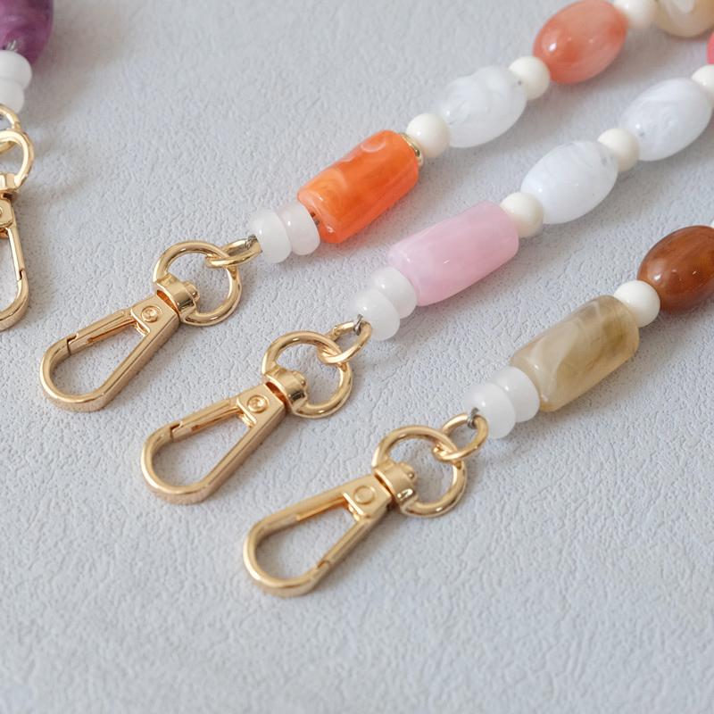 New Fashion Woman Bag Accessory Detachable Candy Beaded Chains Cute Acrylic Luxury Strap Women Elegant Bag Acrylic Handle Chain