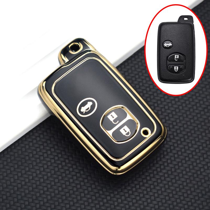 2/3/4 Buttons Tpu Car Key Case Cover For Toyota Camry Prius Land Cruiser Prado 150 Crown For Subaru Foreste Xv Key Chain Set