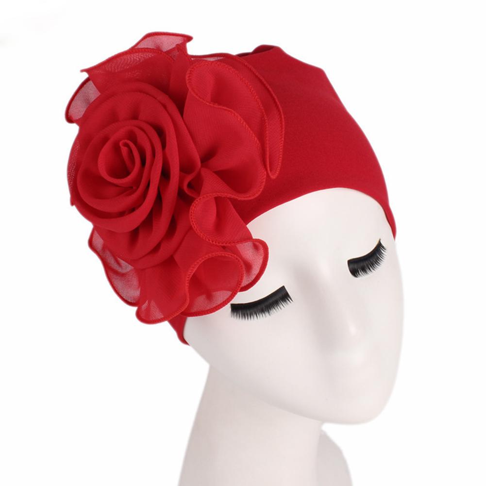 Damen Elegant Seite Groß Blume Hohe Elastizität Mode Kappe