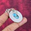 Blue Copper Turquoise Handmade Gemstone Pendant, 925 Solid Sterling Silver Pendant Antique Jewelry, For Engagement Gift