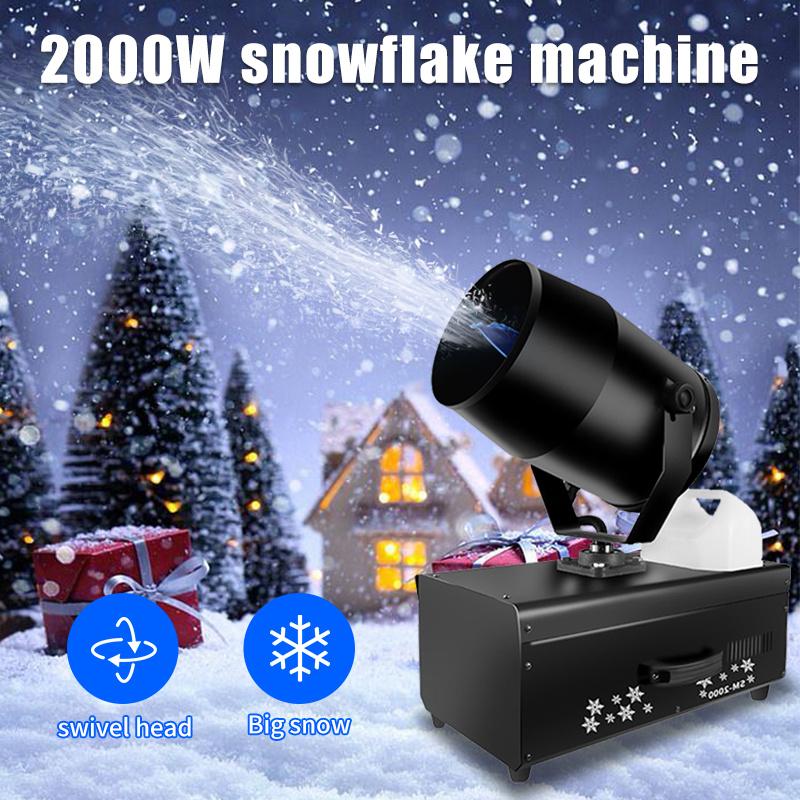 2000W Party Event Stage Snowflake Jet Machine High Power Snowflake Maker Outdoor Simulation Shaking Snow Machine
