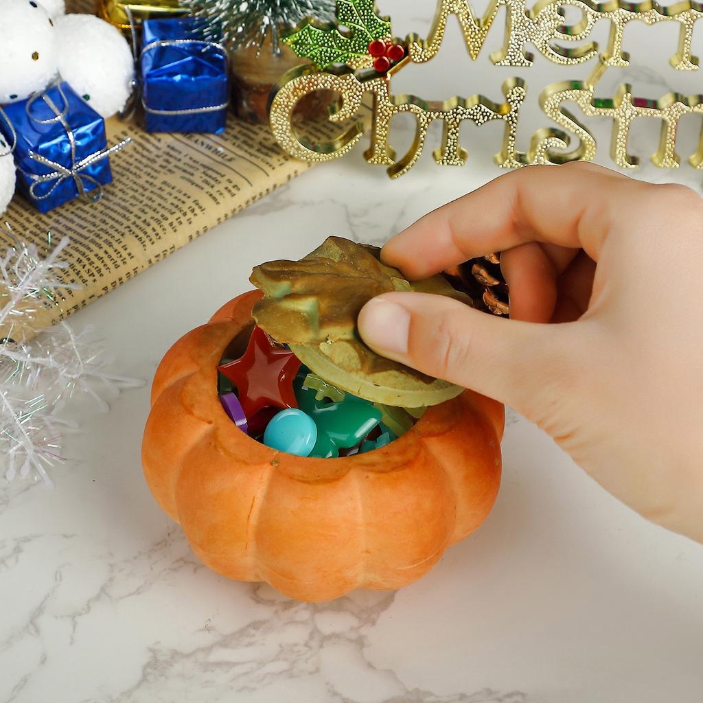 Återanvändbar Silikonform för Handgjord Halloween Pumpa Dekoration Förvaringslåda med Lock Form Lätt Släpp Hartsform