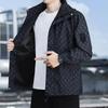 Spring and Autumn New Men's Casual Hooded Jacket Coat Solid Baseball Neck Zipper Windbreaker Coat Cycling Suit Versatile Coat