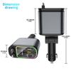 120W 4 IN 1 Retractable Car Charger USB Type C Cable For iPhone Samsung Super Fast Charging Cord Cigarette Lighter Adapter