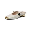 New Summer Size Bag Head Slippers Casual Sequins Set Feet One Pedal Cool Slippers Soft Bottom Flat Bottom Slippers Women