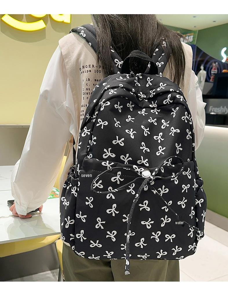 2025 Floral Bowknot Backpack for Students - Versatile & Casual