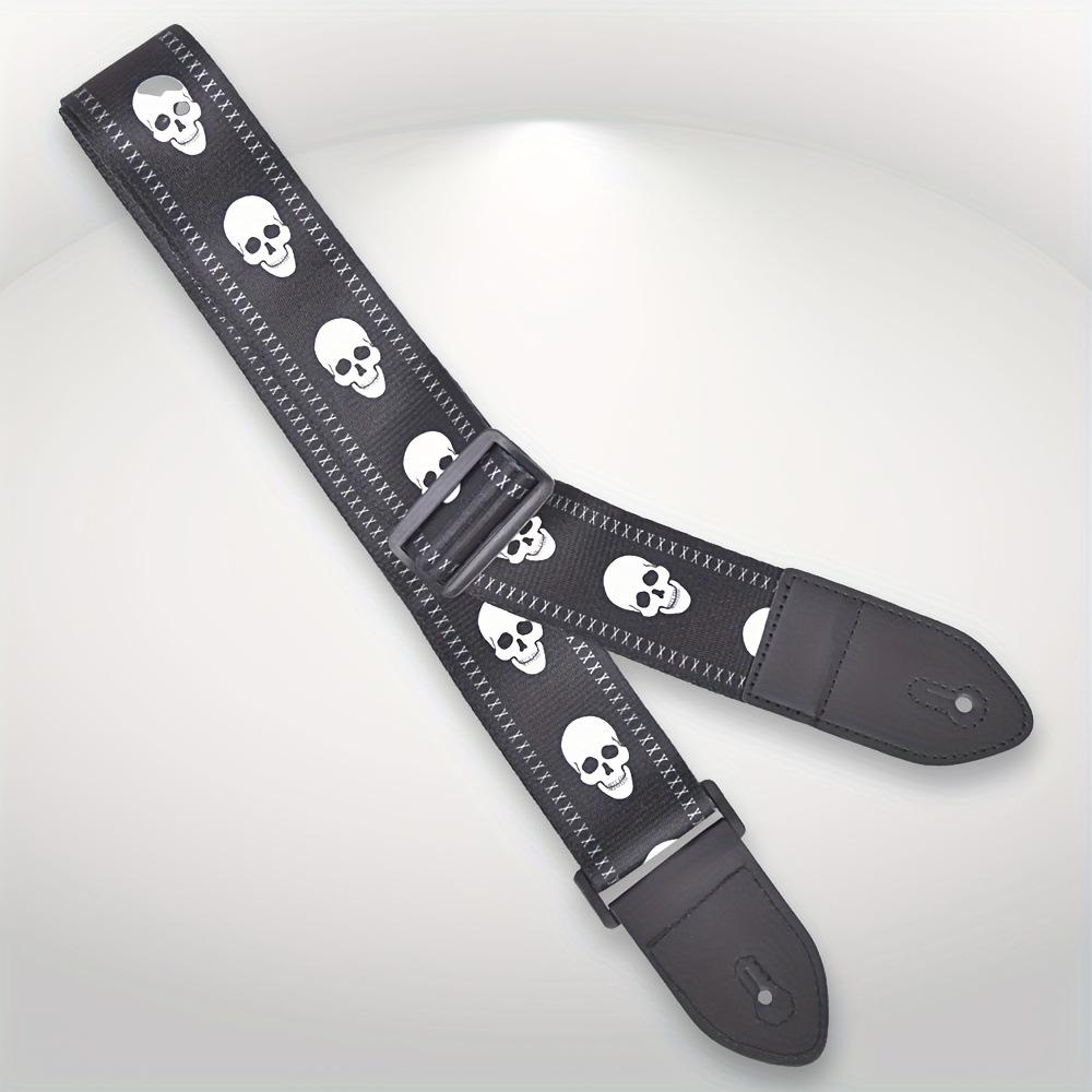 Unisex poszerzany i pogrubiony poliestrowy pasek do gitary/basu - Styl folk, konstrukcja bez dziurkowania