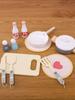 Children's Nordic Style Wooden Play Kitchen Set with Fridge and Oven
