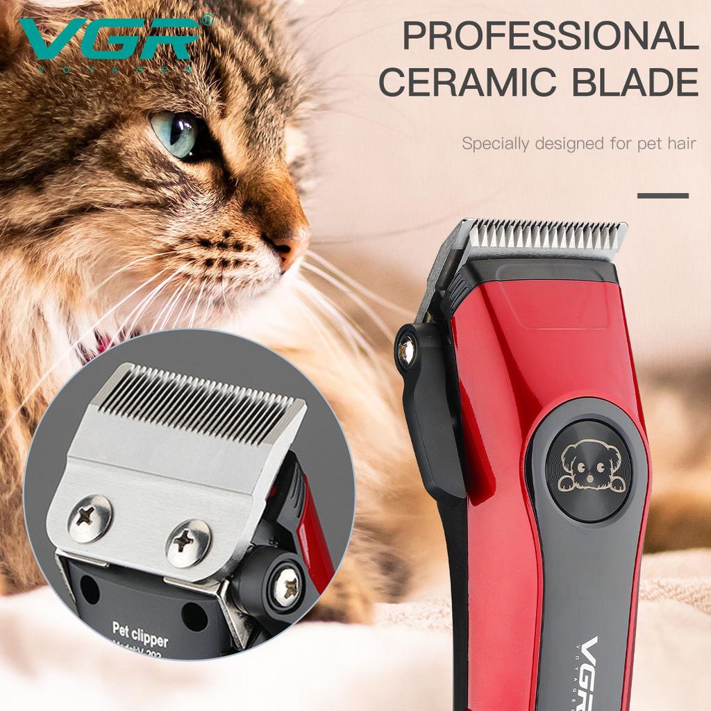 2026 VGR Macchina Tagliacapelli Potente di Alta Qualità Tagliacapelli Elettrico Professionale per Cani Trimmer per Peli di Animali Domestici Taglio Facile Senza Impigliarsi nei Peli V-202