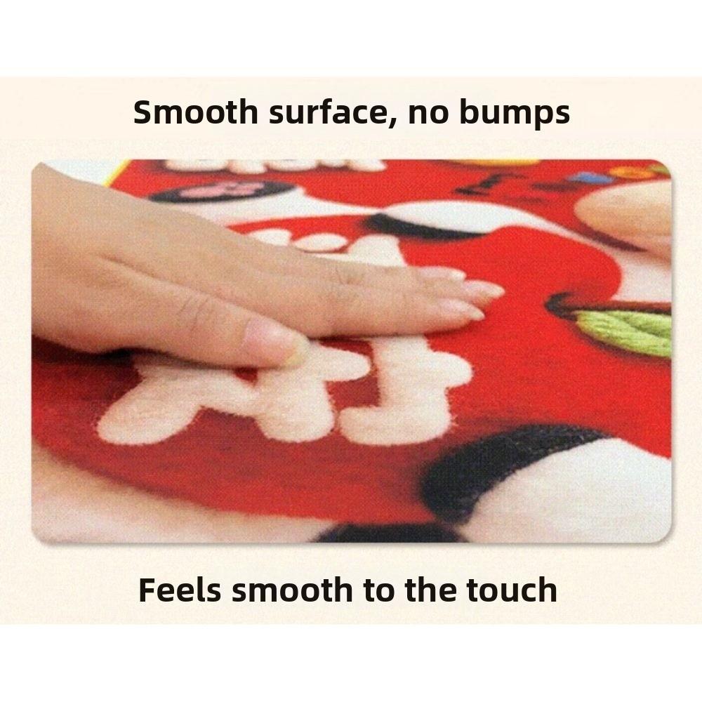 Red Year of The Horse Door Mat Non-slip Soft Pony New Year Floor Mat Water Absorption Blessing Words Carpet Entrance Mat