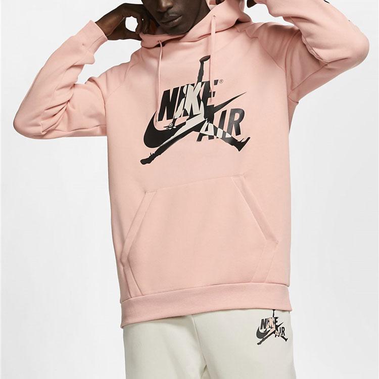Jordan Jumpman Classics Fleece Pullover Hoodie Men Tops Pink BV6011-648