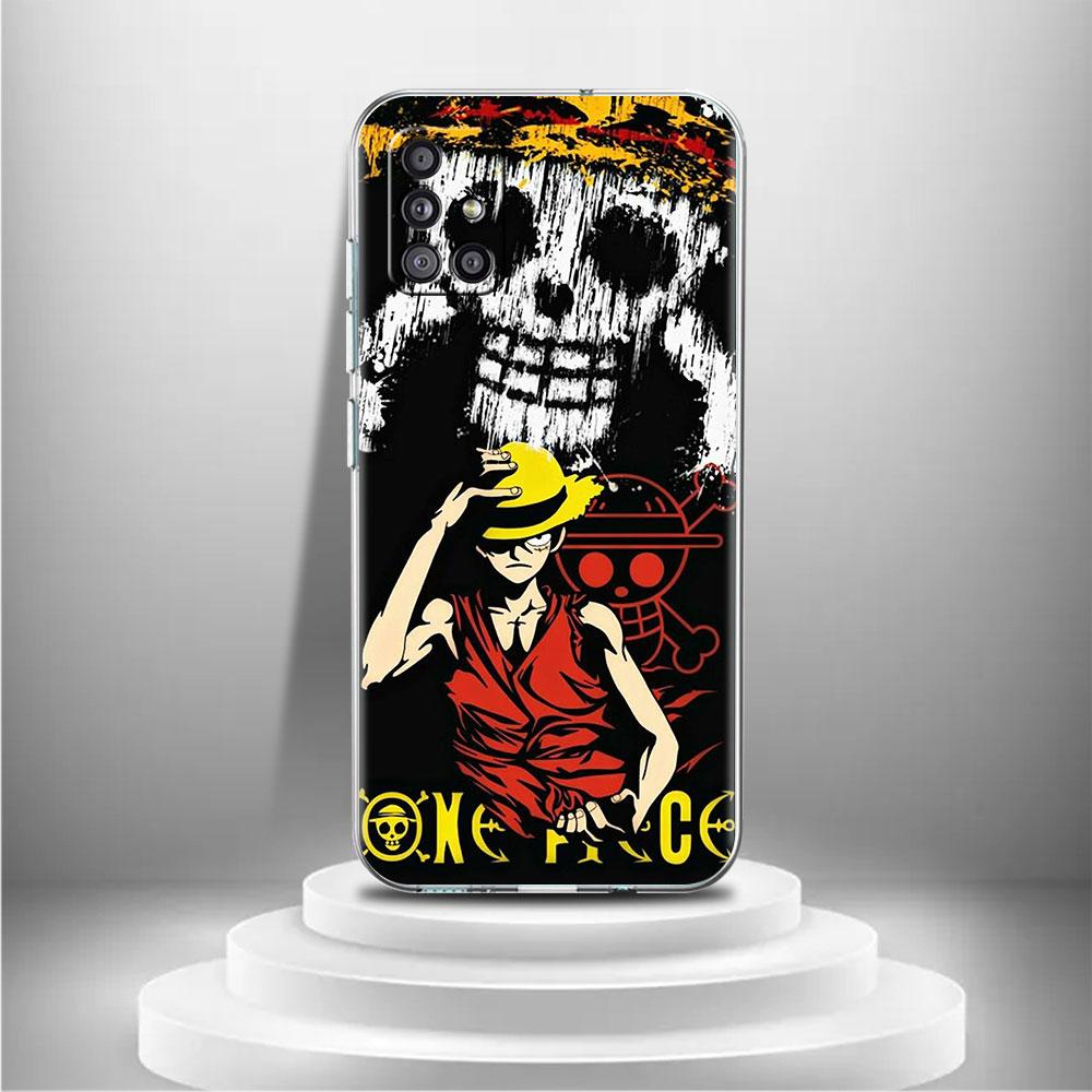 Clear Case For Samsung Galaxy A52 A12 A51 A32 A21s A71 A32 A22 50 A70 A31 A72 5G Phone Cover One- Piece Boy Anime