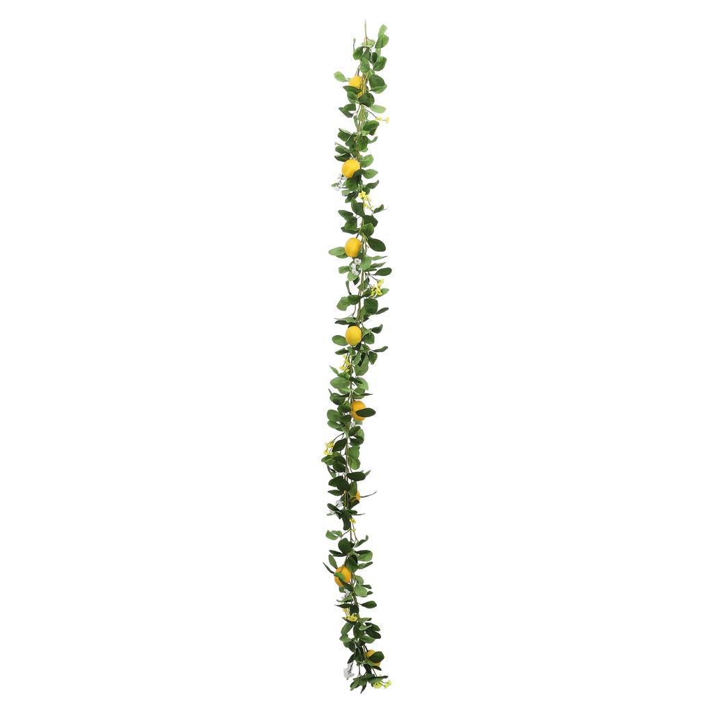 Artificial Lemon Garland Spring Fruit Garland with Lemons for Front Door Home Kitchen Party Wedding Decor 6.6ft