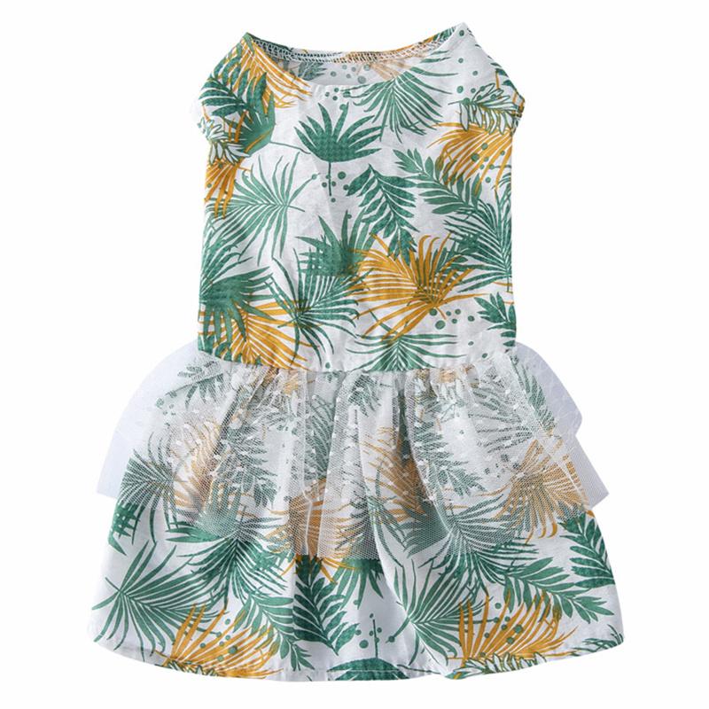 Haine de primăvară și de vară Fusta cu flori pentru animale de companie Haine pentru câini Fusta dragoste pisicuță Haine pentru cățeluș Fusta de vară