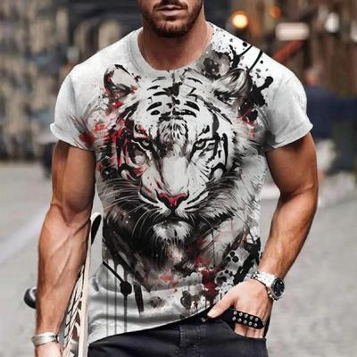 Fierce Animal Printed Men's T-Shirt 3d Print Short Sleeve Men Women Fashion Casual Sport Shirt Oversized Quick Dry Tees