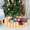 Yellow Plaid Christmas Decoration Tree Skirt