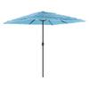 Blue Sun Umbrella with Steel Pole 248 X 248 X 248 Cm