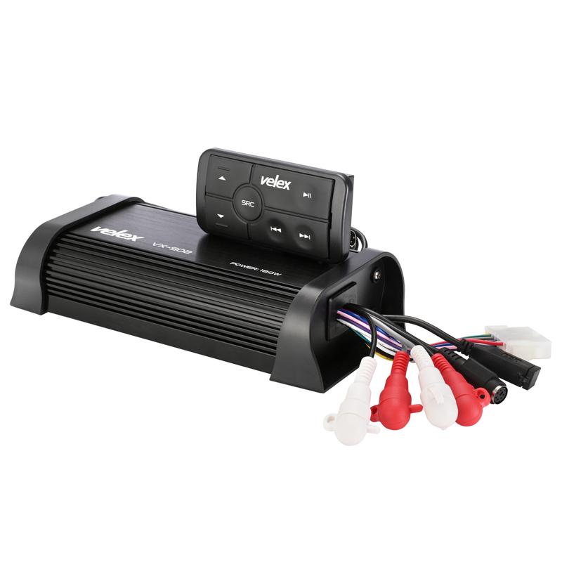 Waterproof Marine Bluetooth Amplifier with USB AUX Audio Streaming Music Smart Phone Charging for UTV ATV Motorcycle Boat фото