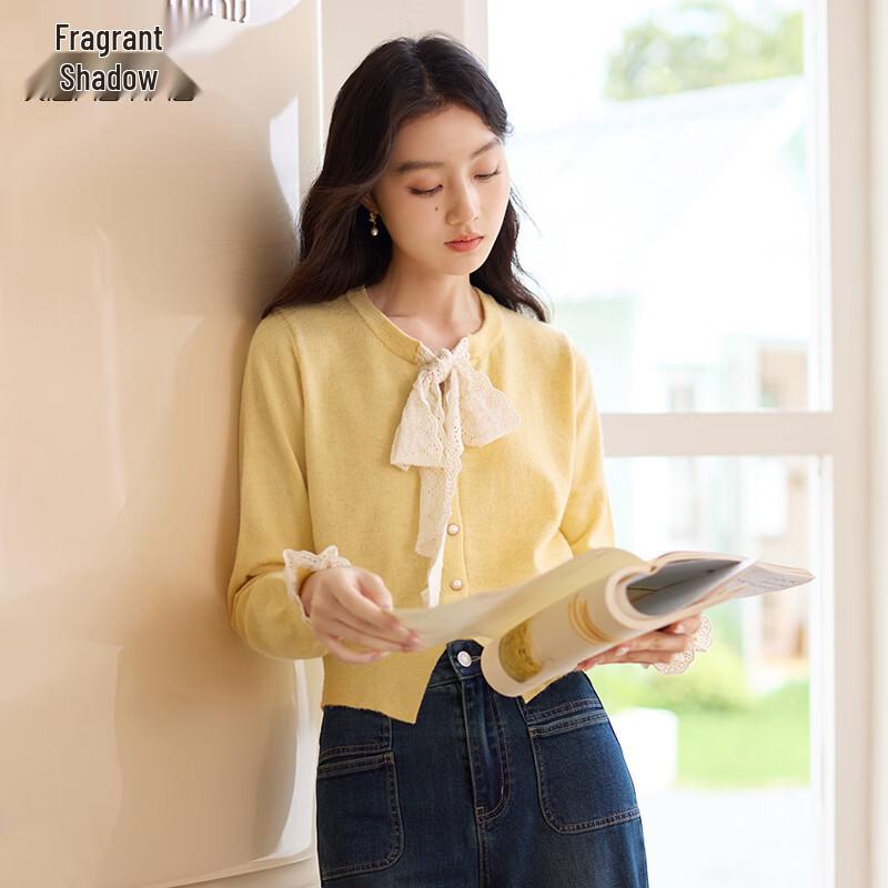 Xiangying Women s Bow-Knot Knit Cardigan XL