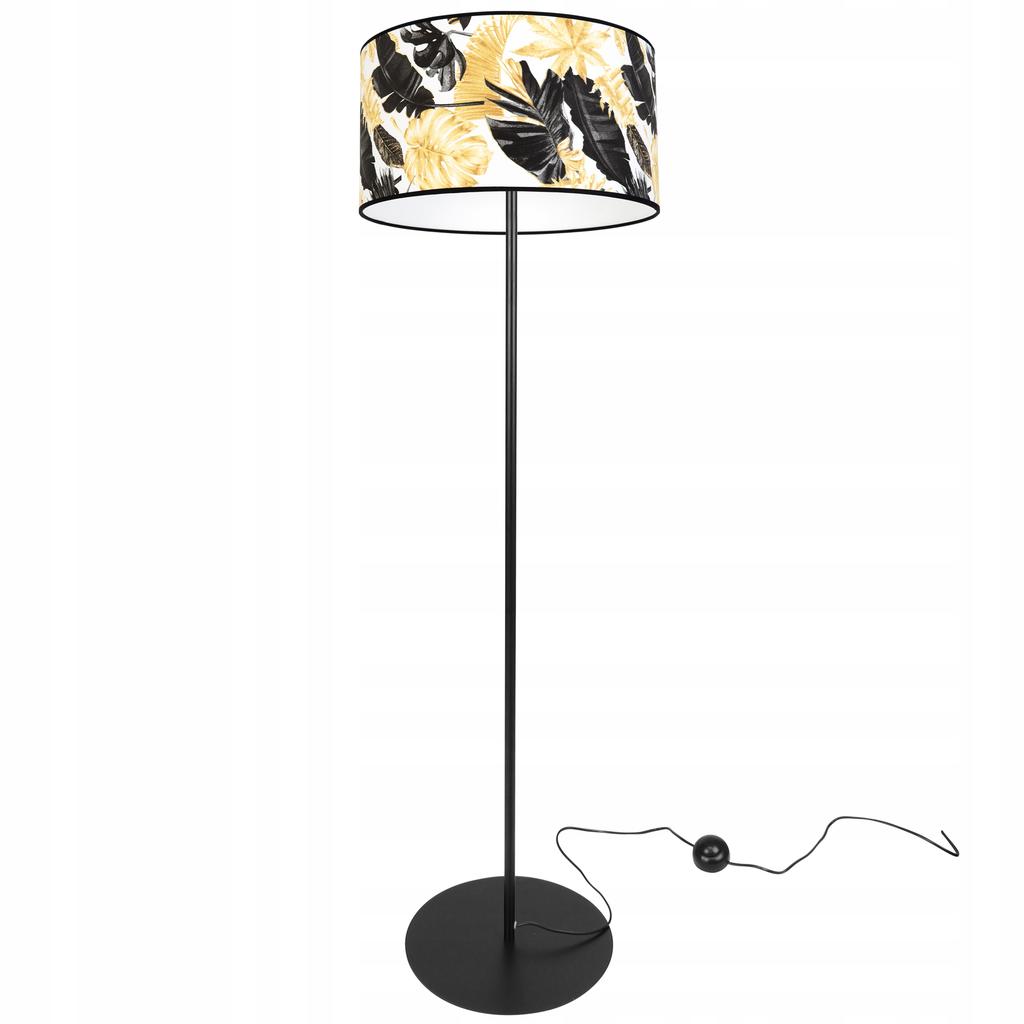 Elegant Floor Lamp, Golden Flower Lampshade, Led