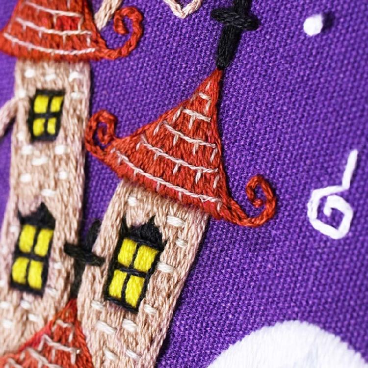 Embroidery Stitches Practice Embroidery Kits for Beginner with Halloween Pattern